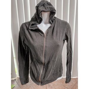 aeropostale thin black zip up hoodie